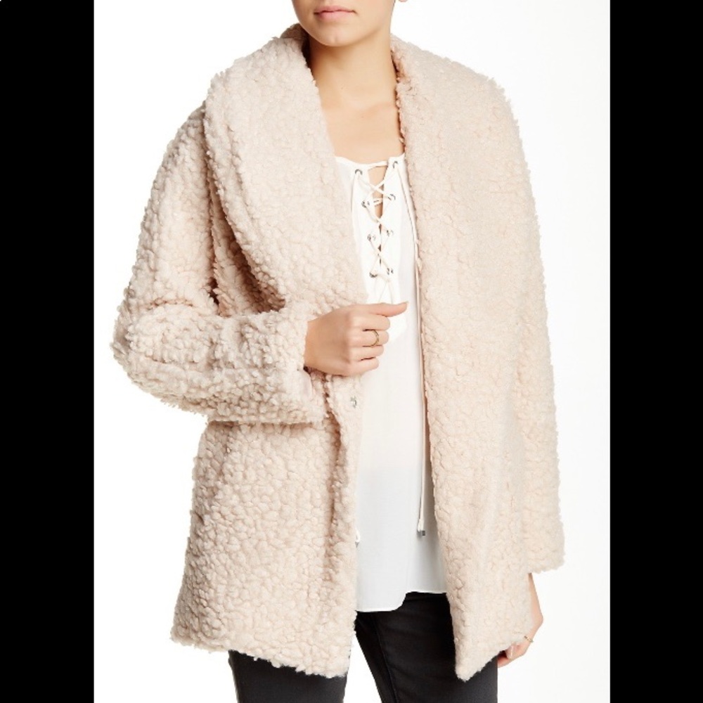 NWOT Cozy Teddy Bear Coat Faux Shearling